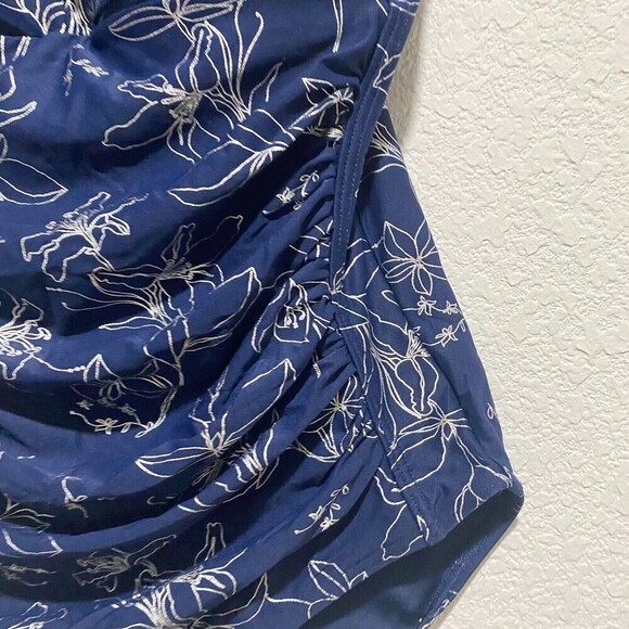 NIP TUCK SWIM Foil Joanne Twist Front Tummy Control One Piece Navy Blue 8 - Picture 7 of 16